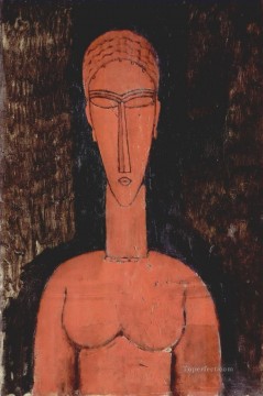 a red bust 1913 Amedeo Modigliani Oil Paintings